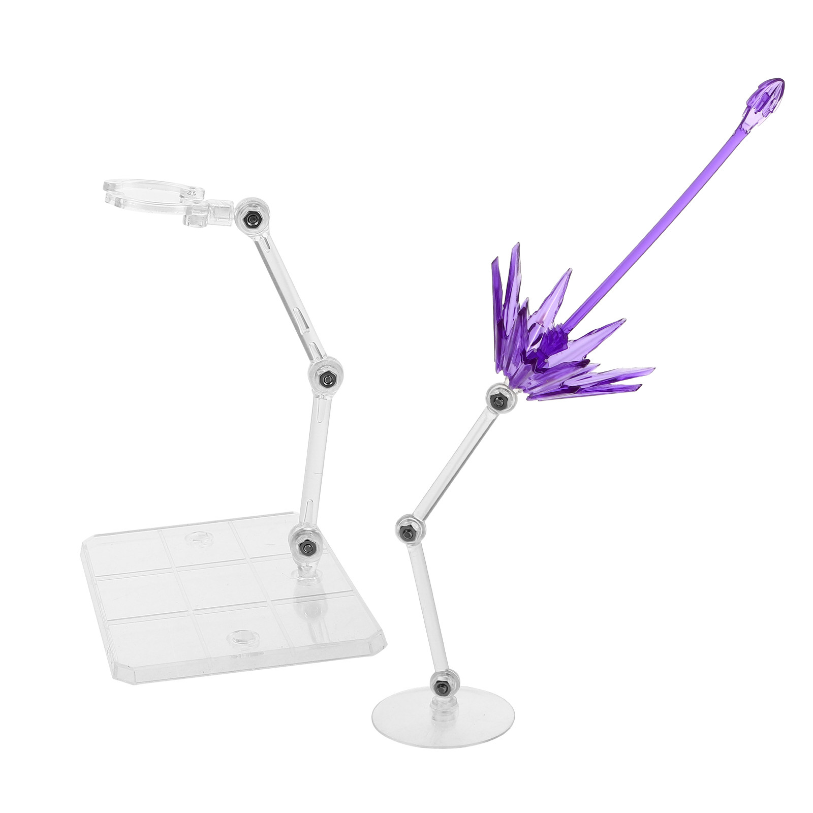 Action Figure Stand - 2 Adet Şeffaf Aksiyon Figürü Standı,
