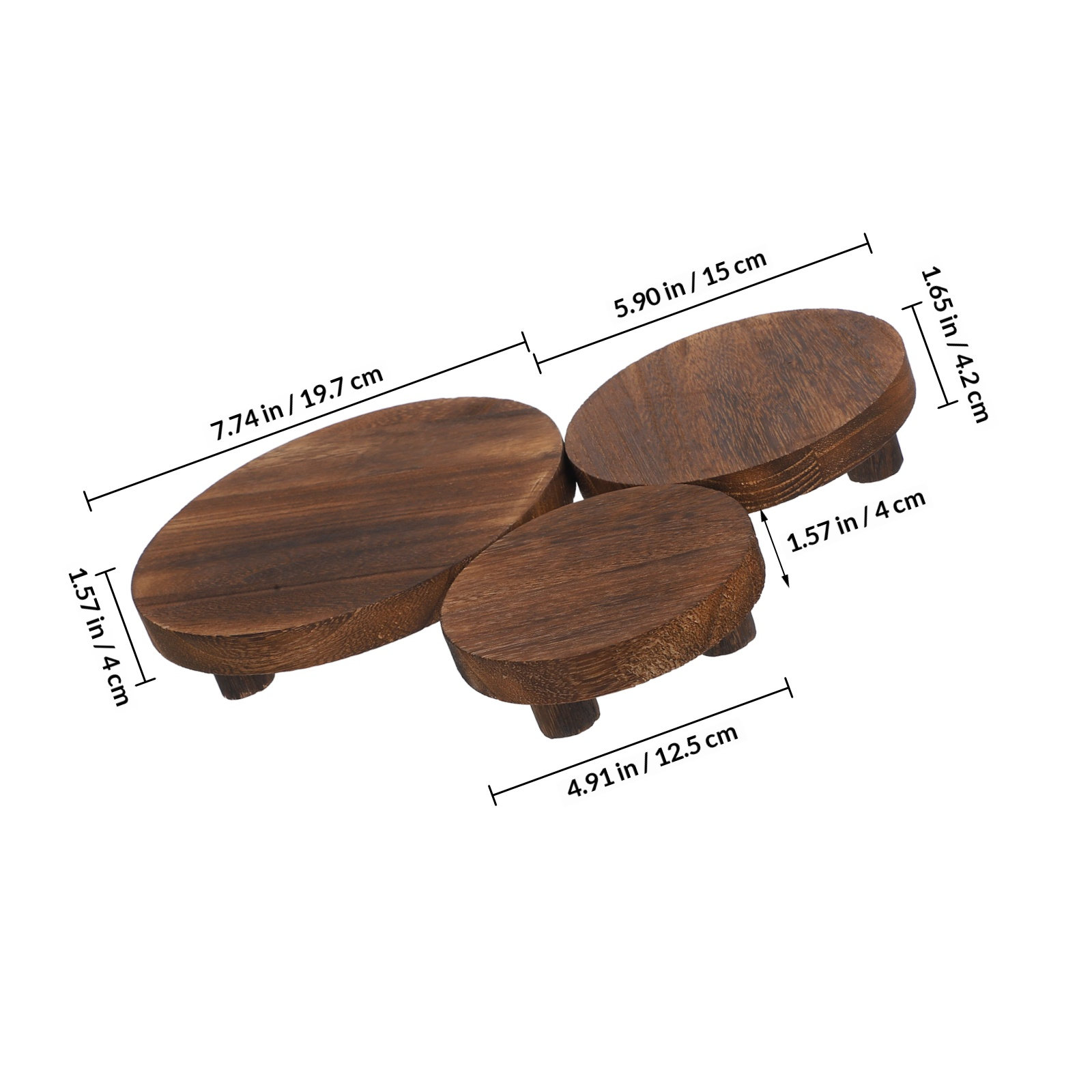 3 Parça Ahşap Bitki Standı Set - Display Risers Set incelemesi ve fiyatı